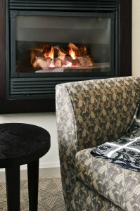 A gas fireplace is extremely convenient and energy efficient. 