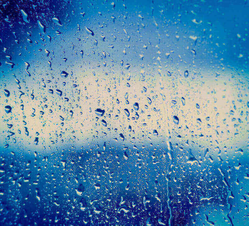rain water on a window pane